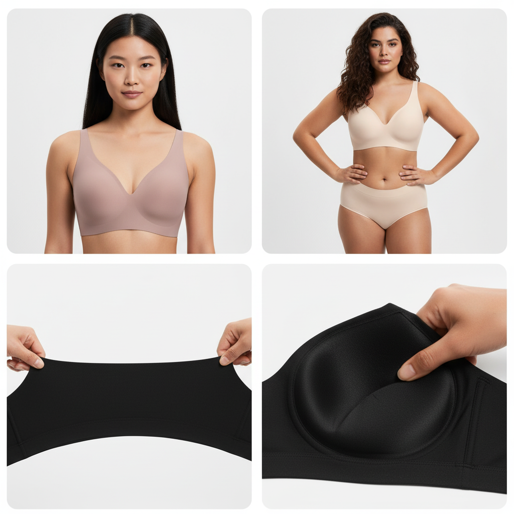 Women's Jelly Technology Wireless Bra – Smooth, Seamless, and Ultra-Soft